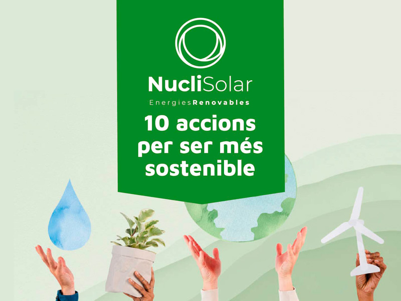 Portada 10 Accions per ser més sostenible - Nucli Solar