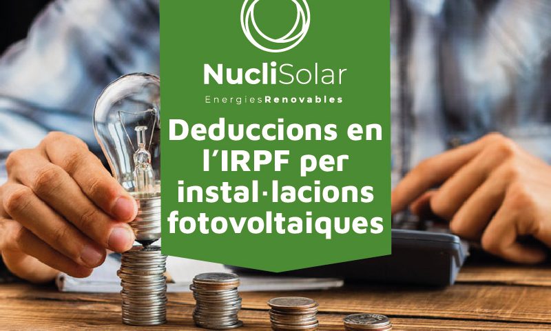 Portada deduccions IRPF per plaques solars - Nucli Solar