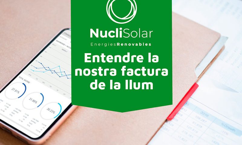 Documents, carpeta i smartphone amb factures - Nucli Solar