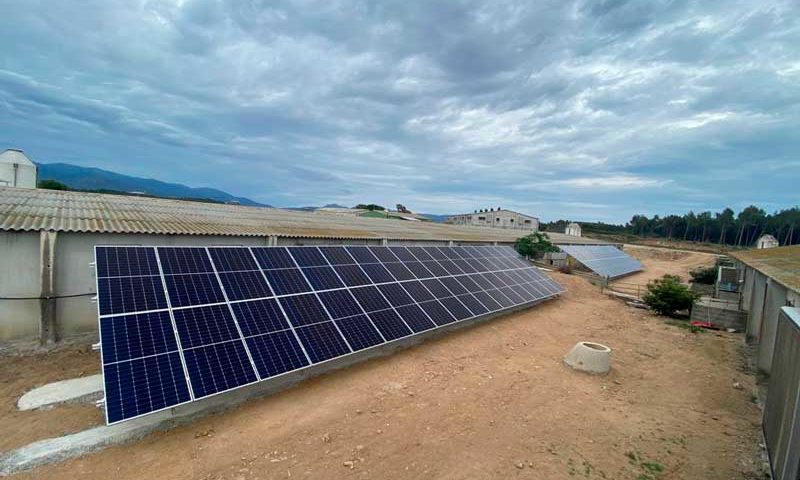 Instalación fotovoltaica para granja en Masarac (Girona)